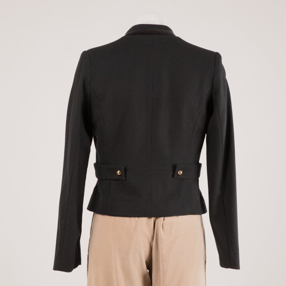 H&M Black Wool Military Button Jacket Size 4 - Picture 4 of 6